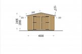 Garage en bois LORA (ossature en bois), 4x6 m, 24 m² specification 2