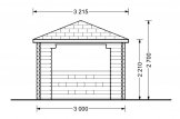 Tonnelle en bois (44 mm), 3x3 m, 9 m² specification 3