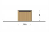 Garage bois toit plat STELA F (ossature en bois), 3.2x5.2 m, 16.6 m² specification 4