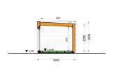 Abri de jardin en bois INES avec terrasse (Isolé RE2020, 44 mm + bardage), 6x3 m, 18 m² specification 6