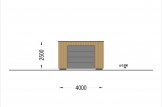Garage bois toit plat SILVIA F (34 mm + bardage), 4x6 m, 24 m² specification 2