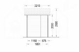 Abri de jardin GAMMA (14 mm), 1.85x1.85, 3.4 m² specification 3