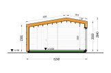Abri de jardin en bois TONIA PLUS (Isolé RE2020, 34 mm + bardage), 5x3 m, 15 m² specification 6
