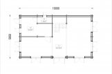 Chalet en bois VERA S (44+44 mm), 6x10 m, 95 m² specification 1