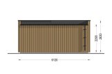 Abri de jardin en bois INES PLUS avec terrasse en L (34 mm + bardage), 6x6 m, 36 m² specification 4