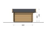 Abri de jardin en bois DREUX (34 mm), 4x4 m, 16 m² specification 3