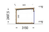Bureau de jardin PREMIUM S (Isolé, 34 mm + bardage), 3x3 m, 9 m² specification 6