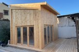 Chalet en bois SOPHIA (Isolé, 34 mm + bardage), 20 m² customer 3
