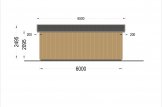 Garage en bois LORA (ossature en bois), 4x6 m, 24 m² specification 5