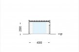 Garage bois toit plat SILVIA F (34 mm + bardage), 4x6 m, 24 m² specification 6