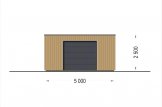Garage bois toit plat STELA F (ossature en bois), 5x6 m, 30 m² specification 2