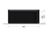 Abri de jardin en bois INES (34 mm + bardage), 6x3 m, 18 m² specification 4