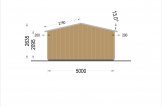 Garage en bois LORA (ossature en bois), 5x6 m , 30 m² specification 4