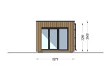 Abri de jardin en bois INES PLUS avec terrasse (Isolé RE2020, 34 mm + bardage), 6x3 m, 18 m² specification 5