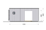 Abri de jardin en bois INES PLUS avec terrasse en L (Isolé, 34 mm + bardage), 6x6 m, 36 m² specification 3