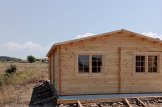 Garage en bois double MULTI (44 mm) 6x6 m avec carport 3x6 m customer 2