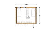 Chalet en bois SOPHIA (Isolé, 34 mm + bardage), 20 m² specification 2