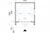 Abri de jardin en bois PIA (ossature en bois), 5x5 m, 25 m² specification 1