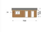 Chalet en bois habitable MAX S (44+44 mm), 4.2x7.5 m, 32 m² specification 4