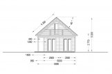 Chalet en bois avec terasse AURA S (44+44 mm), 100 m² + 35 m² specification 3