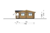 Chalet en bois habitable avec terrasse DONNA S (Isolé RE2020, 44+44 mm), 63 m² + 11.5 m² specification 4