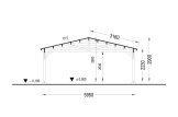 Carport en bois CLASSIC TRIO, 5.95x8.95 m specification 6