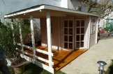 Abri de jardin avec appenti LAMIA (28 mm), 7.35x3 m, 13.5 m² + 8.55 m² pergola customer 3