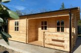 Abri de jardin en bois NANTES (Isolé RE2020, 44+44 mm), 6x4.7 m, 24 m² + 3.5 m² terrasse customer 1