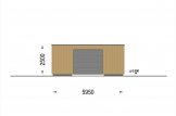 Garage bois toit plat SILVIA F (34 mm + bardage), 6x6 m, 36 m² specification 2