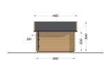 Abri de jardin en bois CLOCKHOUSE (34 mm), 4x3 m, 12 m² specification 4