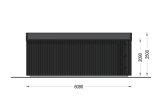 Abri de jardin en bois EVELIN PLUS (34 mm + bardage), 6x3 m, 15 m² specification 4