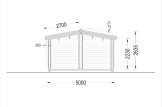 Chalet en bois habitable ARGO M-N S (44+44 mm), 5x9 m, 35 m² specification 4