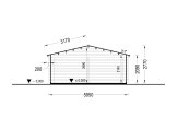 Garage en bois double CLASSIC DUO (44 mm), 6x8 m, 48 m² specification 6