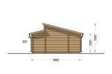 Garage en bois double TWIN DUO (44 mm), 6x6 m, 36 m² specification 3