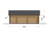 Garage en bois double TWIN DUO (44 mm), 8x6 m, 48 m² specification 4