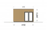 Bureau de jardin PREMIUM (Isolé RE2020, 34 mm + bardage), 5x4 m, 19.9 m² specification 3