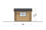 Garage en bois à toit plat MODERN S (44 mm), 3.6x5.4 m, 19.9 m² specification 4