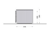 Abri de jardin en bois INES avec terrasse (Isolé, 34 mm + bardage), 6x3 m, 18 m² specification 3