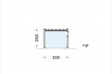 Garage bois toit plat SILVIA F (34 mm + bardage), 3.2x5.2 m, 16.6 m² specification 6