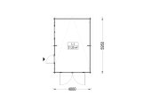 Garage en bois à toit plat MODERN (44 mm), 4x6 m, 24 m² specification 1