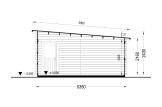 Garage en bois à toit plat MODERN S (44 mm), 3.6x5.4 m, 19.9 m² specification 6