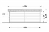 Abri de jardin en bois STRONGHOLD (44 mm), 3x6 m, 18 m² specification 4