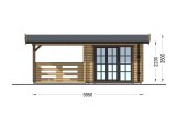 Abri de jardin en bois LILI (34 mm), 6x3 m, 8 m² specification 2