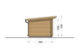 Abri de jardin en bois à toit plat LILLE (34 mm), 4x3 m, 12 m² specification 3