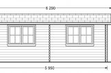 Abri de jardin en bois STRONGHOLD (Isolé, 44+44 mm), 3x6 m, 18 m² specification 2