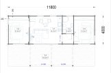 Chalet en bois ADALINE S (44 mm), 45 m² specification 1