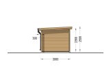 Carport en bois avec abri MODERN, 8x3 m specification 2