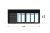 Abri de jardin en bois INES (Isolé RE2020, 34 mm + bardage), 6x3 m, 18 m² specification 2