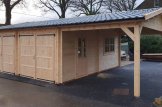 Garage en bois double avec carport (44 mm), 6x6 m + 3x6 m (carport), 54 m² customer 1