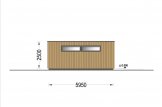 Garage en bois pour 3 voitures à toit plat SILVIA TRIO F (34 mm + bardage), 9x6 m, 54 m² specification 3